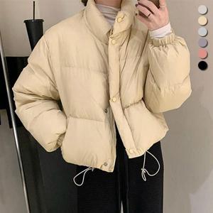 [유니제이] 로스코 크롭 하이넥 패딩