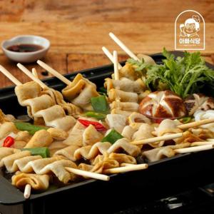 [아빠식당] 분식세트(떡볶이210g 4팩+밀가루없는어묵탕230g2팩+꼬치어묵 360g1팩 + 김말이1팩) 외