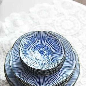 꽃잎모양 일본산 아키나 접시 4P세트 대