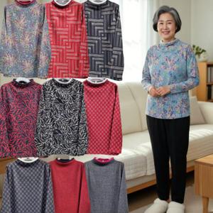 [할마마마]할마기모반목티셔츠 할머니겨울옷 생활복 요양원 선물