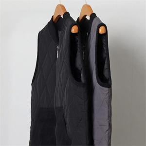 누빔 배색 포켓 롱조끼 301J633S 빅사이즈 여성