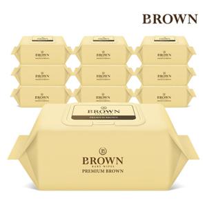 [브라운]프리미엄 브라운 70매 캡 10팩 아기물티슈