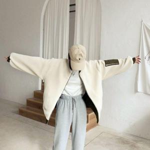 [오노마] ONM 뽀글이 후리스 리버시블 양털점퍼 항공점퍼 여성 겨울