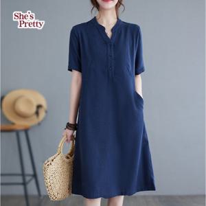 [쉬즈프리티] 루피솔리드린넨원피스