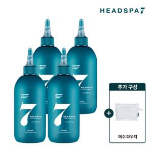 헤드스파7 대용량 파란눈 볼륨 / 탈모완화 트리트먼트 300mlx4 + 메쉬 파우치 증정