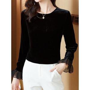 [클라셰]시크벨벳프릴블라우스_B5W0115