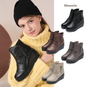 [슈리오]소가죽  셔링 키높이 앵글부츠