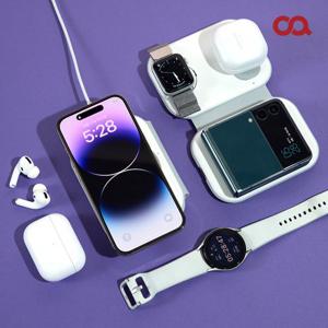 오아 폴드 3in1 접이식 무선충전기