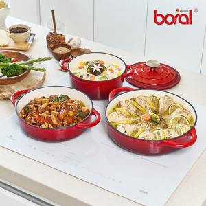 [Boral] 보랄 더 키친 IH 양수 묵직한 주물냄비 28CM HNZ-MP28
