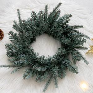 크리스마스 리스 무장식 원형 벽장식 고급 회색빛 가득찬 30cm PE PVC 벽걸이 매장 현관 꾸미기 만들기