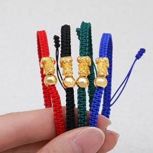 [골드모아] 여자 순금 팔찌 1.87g [비휴 금볼 매듭끈]