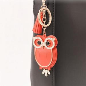 큐빅 부엉이키링 메탈 쥬얼리 레더 키링 6Colors (3QYTD)