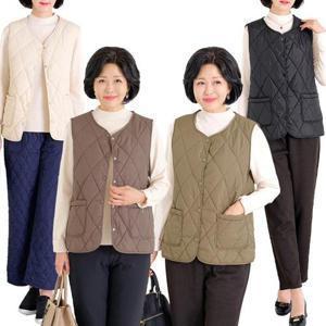 [엄마옷 로즈맘] 민효털안감누빔패딩조끼