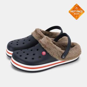 빌리버스 남성 겨울 캐주얼 방한용 아쿠아슈즈 슬립온 파츠장식 털 클로그 BSS809