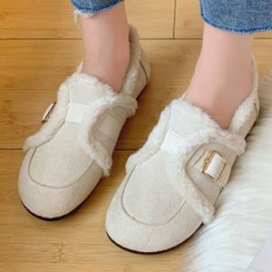 방한화 털신발 겨울슈즈 여성 남성 스웨이드 로퍼 구두 슈즈 신발 3색 여자
