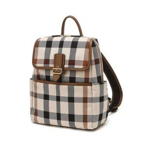 갤러리아_DCBA5F639 닥스 브라운 체크 가죽 백팩