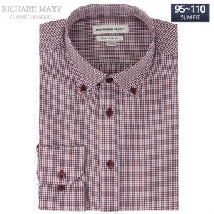 [슬림] 체크 긴팔 슬림핏 와이셔츠 - 리차드막시SM883