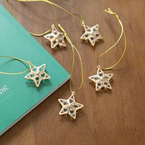 크리스마스 별 트리 장식 철재 크리스탈 라인 3cm (5개입) 꾸미기 소품 용품 오너먼트 스타 데코 이벤트