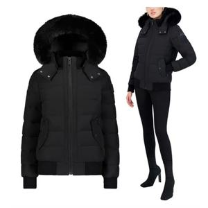 무스너클 로고 패치 여성 패딩 자켓 M39LB015 291