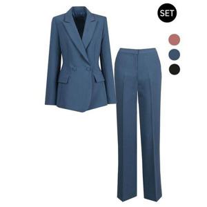 [비비드시크릿가너]VIVID SET 여성 모던 더블정장자켓+9부팬츠 정장세트