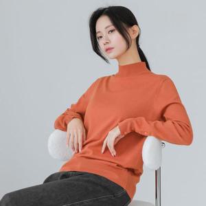 [옷자락] 여자 깔끔 무지티 단추소매 9color 반폴라 봄 니트