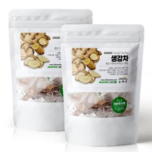 [늘해찬] 볶은 국산 생강차 50티백 x 2개