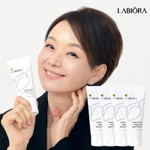 라비오라 레몬꿀팩 브라이트닝 워시오프 모공 팩 100g X 4개