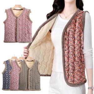 [HYIK11HK_4B]M9 융털 누빔조끼 겨울 기모 촌캉스 할매조끼