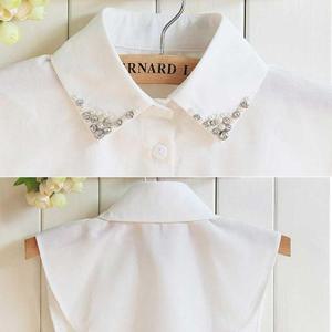 여자블라우스 여성 레이어드 페이크 블라우스 카라 넥 케이프 셔츠