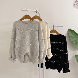 허니제이 / 머츠리 스팽글 라운드 긴팔 니트(3color)