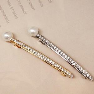 [리본크림]일레븐 큐빅 진주볼 자동핀 / 포인트핀 / 머리핀 2color