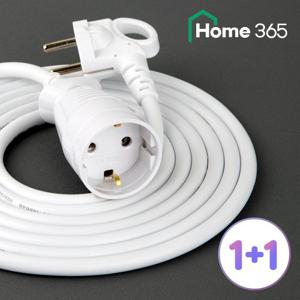 [홈365] 1+1 국산 전기연장선 1구 멀티탭 5m (원형) / 16A 접지 연장선