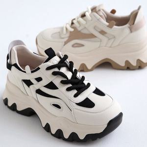 [더힐슈즈] 가죽 키높이 여성여자 슬립온 스니커즈 운동화 7cm sjperu-S132