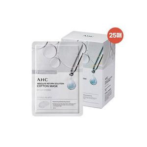 [AHC][홈쇼핑 최신상] AHC 순면 마스크 팩 앱솔루트 리턴 브라이트닝 25매