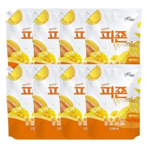 섬유유연제본품 피죤 섬유유연제 옐로미모사 (리필) 2100ml 8개 실내건조 HWA05FCE