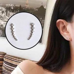 [셀러허브_여성트랜드패션]ONM 이어링 S925 실버 큐빅 7큐빅 T0396 2p 귀걸이 선물