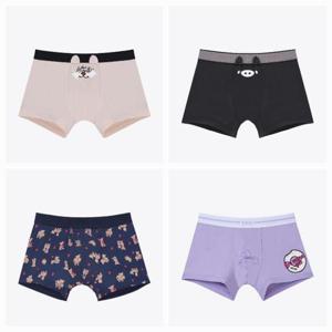 예스 DP02 귀여운 남성 드로즈 세트 4매입 남자 사각 팬티 편한 속옷 아웃