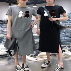 [프리티 글라라][롱원피스 원피스티 홈웨어 반팔 잠옷 s-01] (6453900)