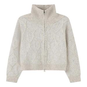 [보니스팍스]스팽글 투웨이 집업 하이넥 니트 가디건 (XP4CK004L0)