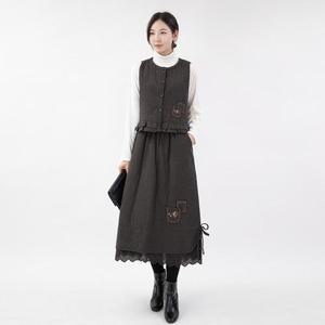 엄마옷 면 생활한복 조끼치마 세트 KD516031 중년여성의류/60대/70대/마담/빅사이즈/할머니옷