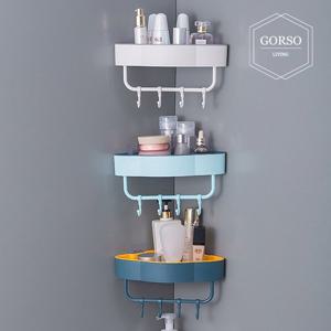 고르소 욕실 코너 선반 무타공 욕실 선반 접착 선반