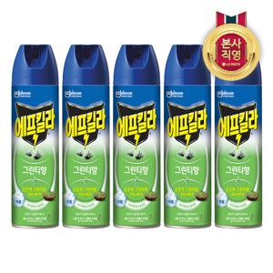 에프킬라 모기약 에어로졸 그린티향 500mlx5개