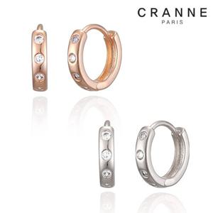 [끄란느] 14K 큐빅 포인트 원터치 귀걸이 (gold filled) C24EGF184