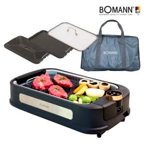 [텐텐] [보만] 연기 안나는 전기그릴 DSIG11NE1B (팬 2종 + 뚜껑 + 전용케이스 포함)