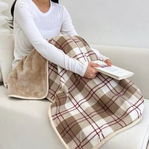 이솔홈 극세사 가디건 똑딱이 무릎담요 입는담요 캠핑 담요