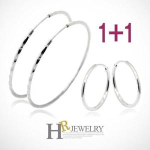 [호림쥬얼리]실버92.5/Silver/은귀걸이/예쁜(HR)실버 컷팅 파이프(5.5cm)+실버 링 귀걸이(2cm)