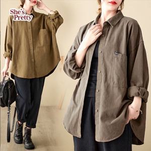 [쉬즈프리티] 가을무드루즈셔츠 L까지_여성셔츠