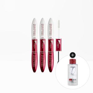 [로레알파리]더블 익스텐션 뷰티 튜브 마스카라 3개 세트(증) 샴푸 미니 100ml(랜덤)