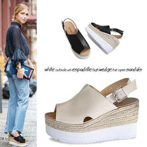 [카미엣뮤즈]에스빠드리유 웨지 슬링백 샌들_KM19s107