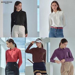 [몽크로스]25FW 기능성 양면 기모 카라티 5종, 여성